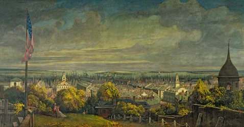 Boston Harbor vom Haus von Mr. Greene, Pemberton Hill, 1829
